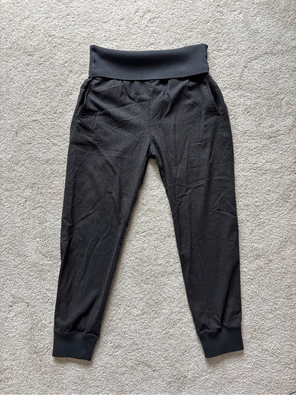 Theory Rib Jogger New Pure Flannel Virgin Wool Pull-On Pants Black Size Large - Picture 2 of 10
